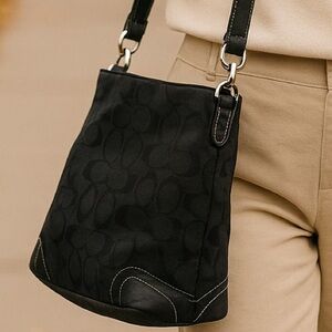 Coach Black Floral Crossbody Bag